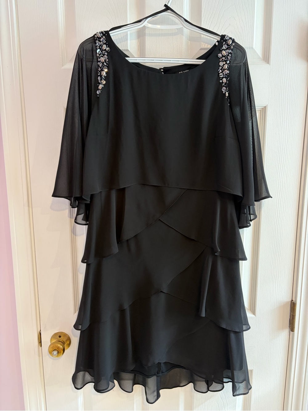 SL Fashions New York Women’s Tiered Capelet Dress